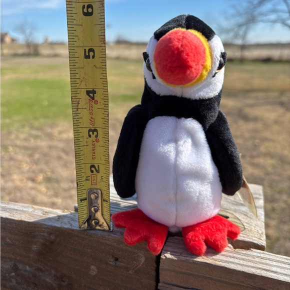 Ty Puffin Plush with Red, Black, and White Puffer 1997 - Picture 6 of 6
